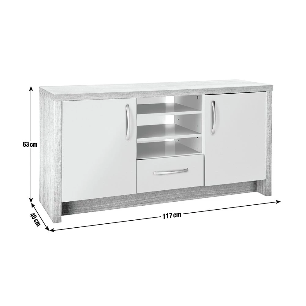 Discount - Habitat Venice 2 Door 1 Drawer Low Sideboard Grey Storage - Image 12