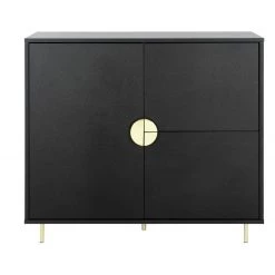 Discount - Habitat Nara 3 Door Drinks Cabinet Black Sideboards