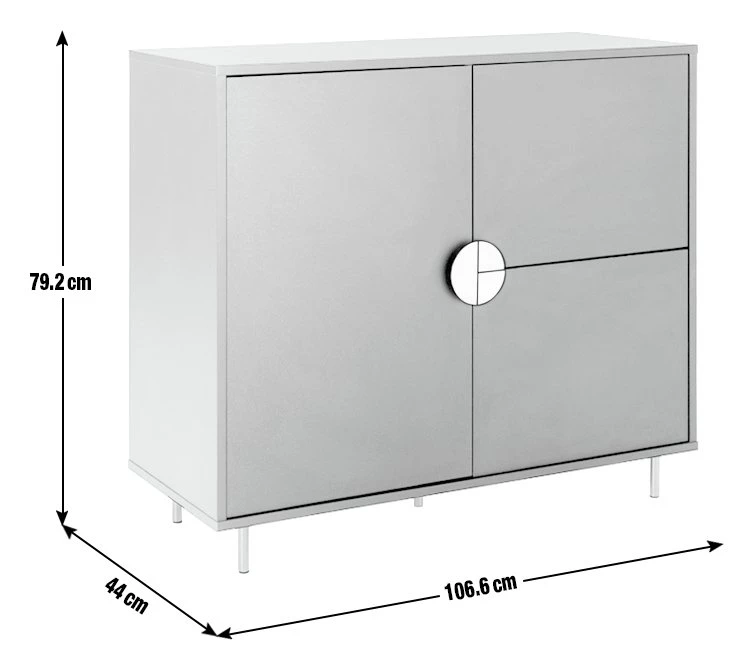 Discount - Habitat Nara 3 Door Drinks Cabinet Black Sideboards - Image 3