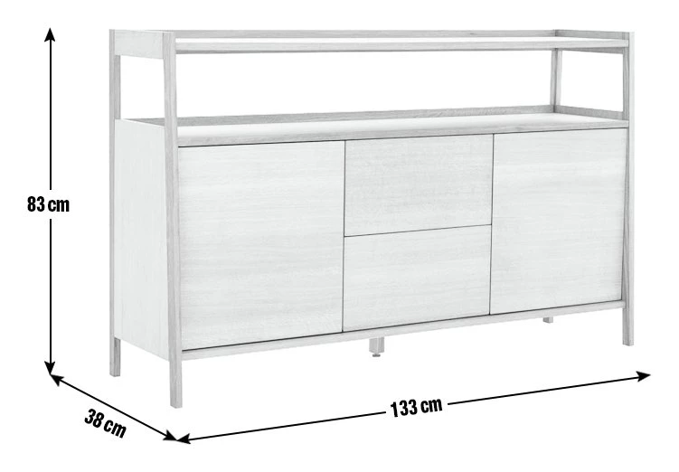 Shipping Included - Habitat Marston 2 Door 2 Drawer Sideboard Oak Storage - Image 4